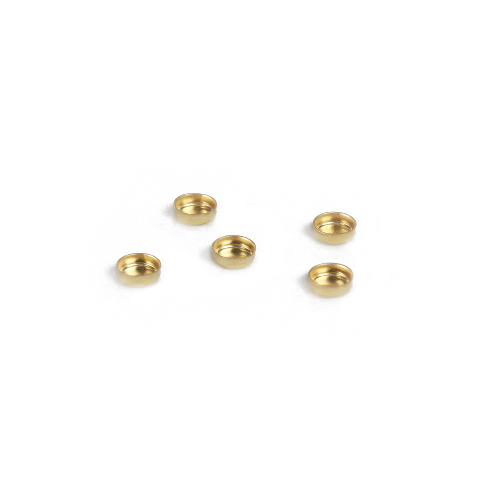 Rivets and Findings Gold Filled 4mm (.16") Bezel Cup Settings, Pack of 5